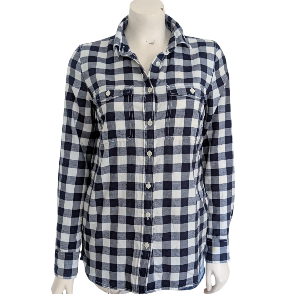 J. Crew Factory Plaid Button Up Shirt Size XS